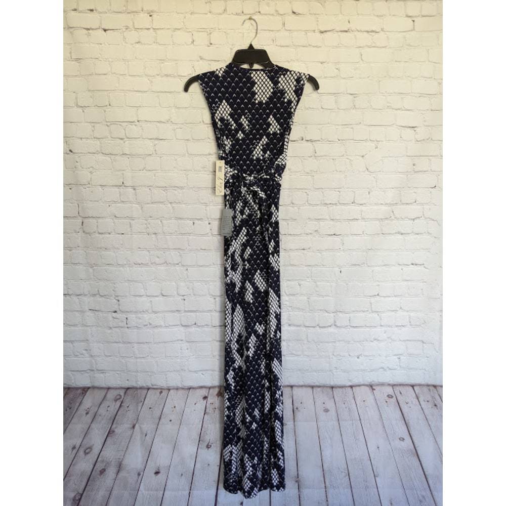 Eliza J | Size 2 Navy Ivory Jersey Maxi Dress - Picture 7 of 7